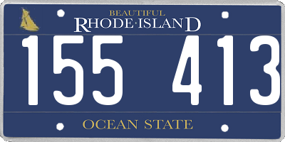 RI license plate 155413