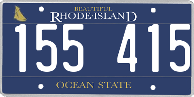 RI license plate 155415