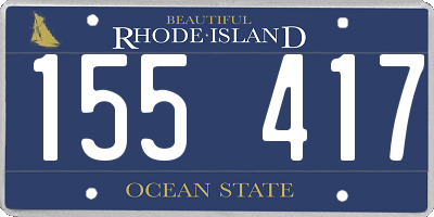 RI license plate 155417