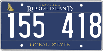 RI license plate 155418