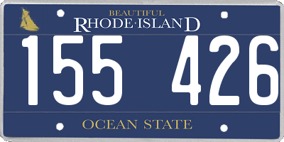 RI license plate 155426