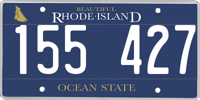 RI license plate 155427
