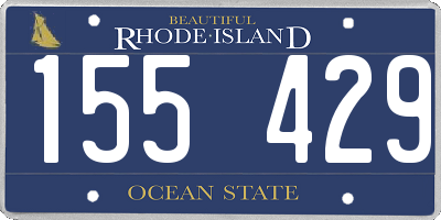 RI license plate 155429