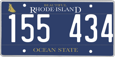 RI license plate 155434