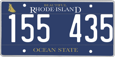 RI license plate 155435