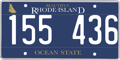 RI license plate 155436