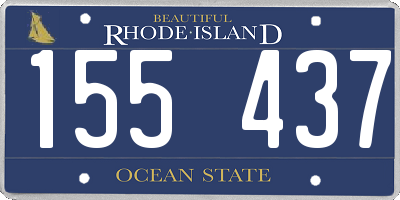RI license plate 155437