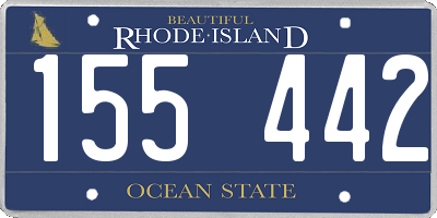 RI license plate 155442