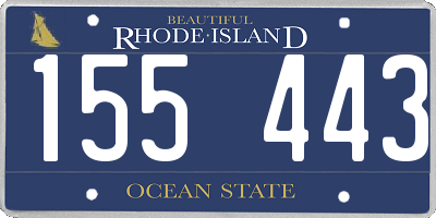 RI license plate 155443