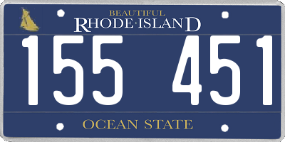 RI license plate 155451