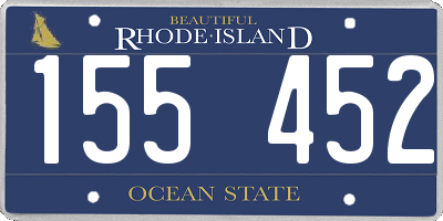 RI license plate 155452