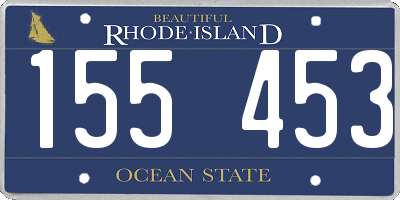 RI license plate 155453