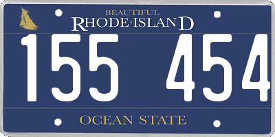 RI license plate 155454
