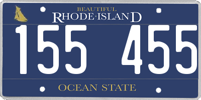 RI license plate 155455