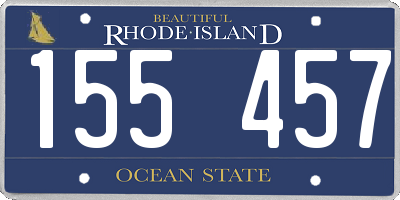 RI license plate 155457