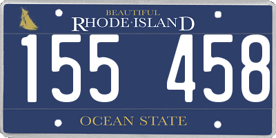 RI license plate 155458