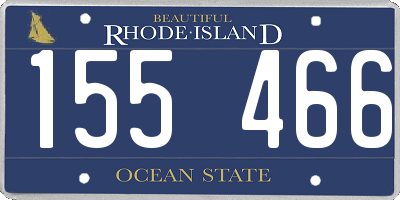 RI license plate 155466