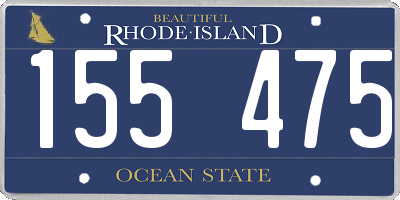 RI license plate 155475