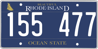 RI license plate 155477