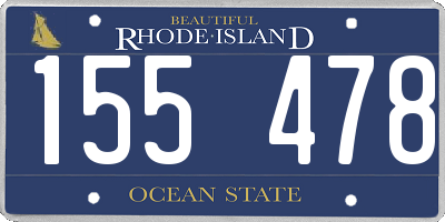 RI license plate 155478