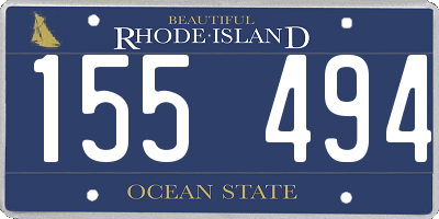 RI license plate 155494
