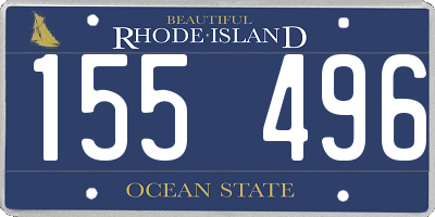 RI license plate 155496