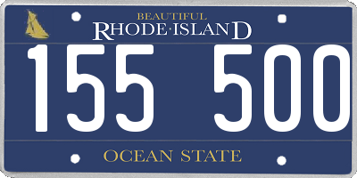 RI license plate 155500