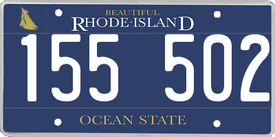 RI license plate 155502