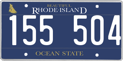 RI license plate 155504