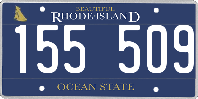 RI license plate 155509