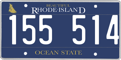 RI license plate 155514