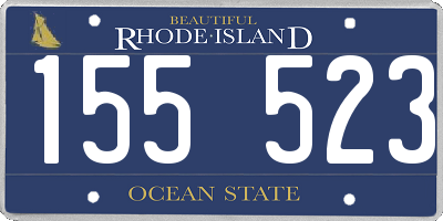 RI license plate 155523