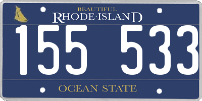 RI license plate 155533