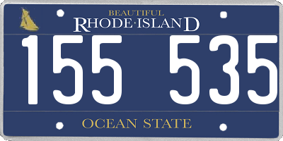 RI license plate 155535