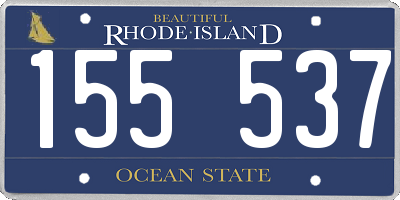 RI license plate 155537
