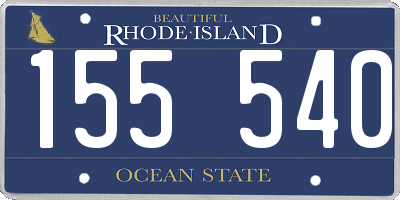 RI license plate 155540