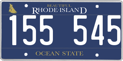 RI license plate 155545