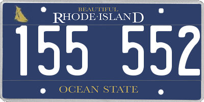 RI license plate 155552