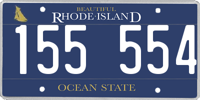 RI license plate 155554