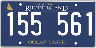 RI license plate 155561