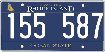RI license plate 155587