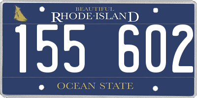 RI license plate 155602