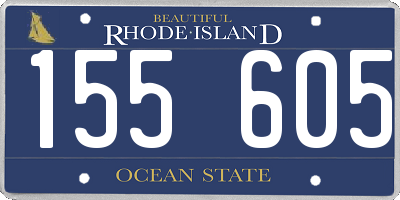 RI license plate 155605