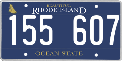RI license plate 155607