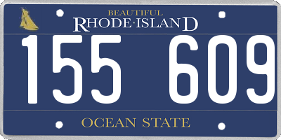 RI license plate 155609