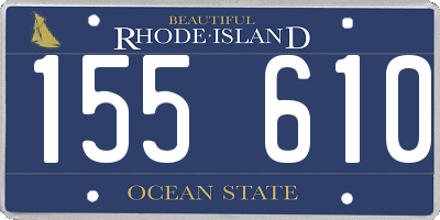 RI license plate 155610
