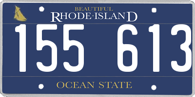 RI license plate 155613