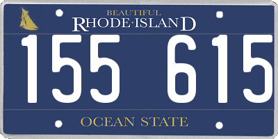 RI license plate 155615