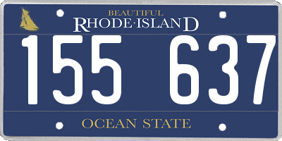 RI license plate 155637