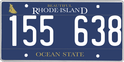 RI license plate 155638